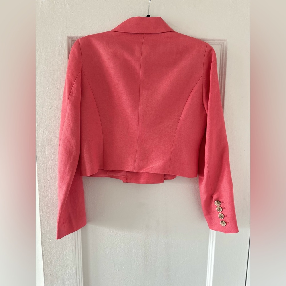 Paige Eclipse Double-Breasted Cropped Blazer Sz 2 - image 8